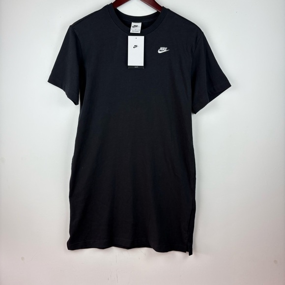 Nike Girls Youth T-Shirt Dress Classic Black Pockets Short Sleeve Size XL NWT - Picture 2 of 5
